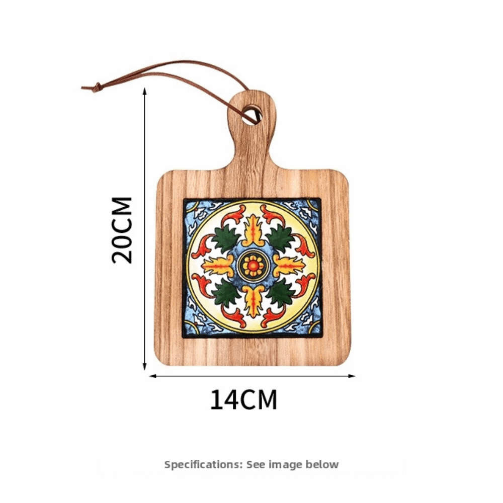 일본식 내열성 원목 코스터 레트로 사각형 나무 세라믹  - Ceramic Tile Blank 리뷰 및 가격
