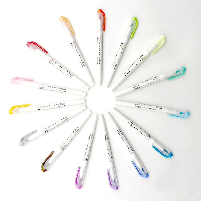 일본 얼룩말 WFT8 마일드 라이너 브러시 펜, 크리에 - Zebra Pen Mildliner 리뷰 및 가격