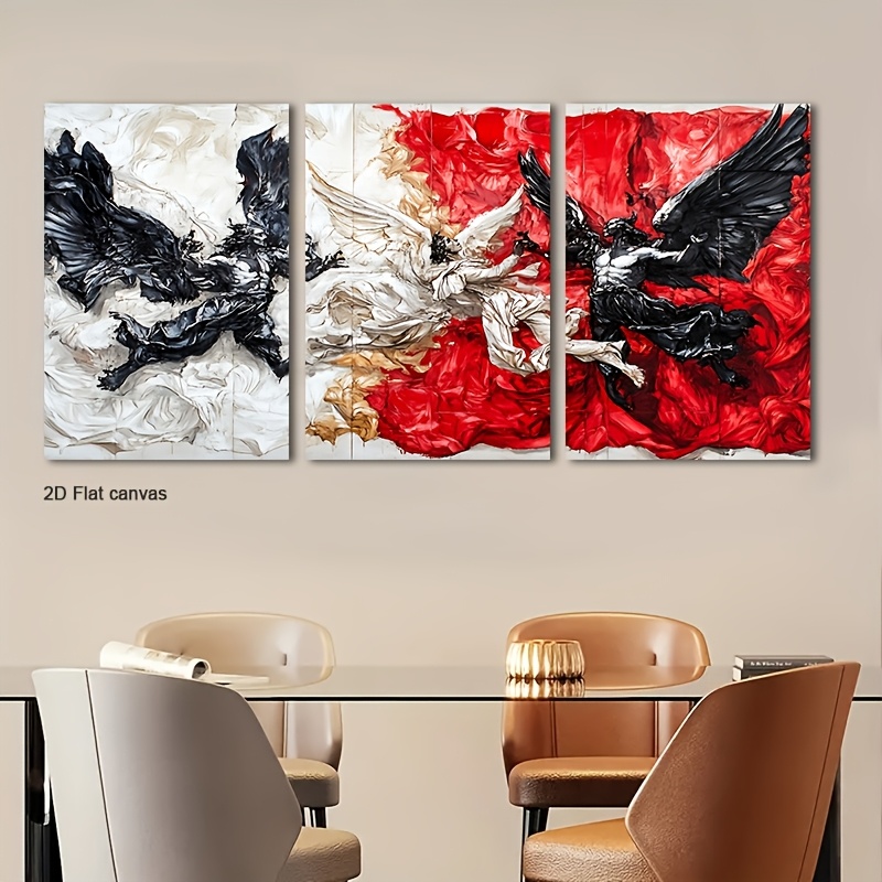 프레임리스 캔버스 3피스 액자형 천사 손잡이 삼부작 벽 - Canvas Wrap Ready 리뷰 및 가격